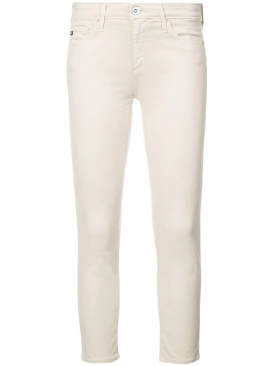 Ag Sateen Skinny Jeans In White