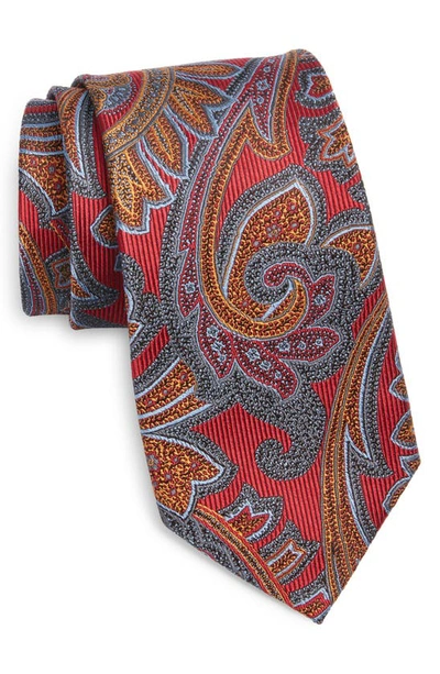 Nordstrom Paisley Silk Tie In Red