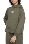 Nike Kids' Dri-fit Fleece Training Hoodie In Cargo Khaki/heather/white