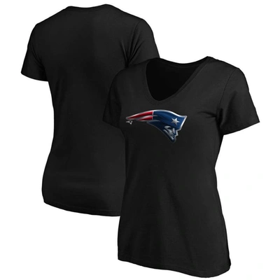 Fanatics Branded Black New England Patriots Midnight Mascot Logo V-neck T-shirt