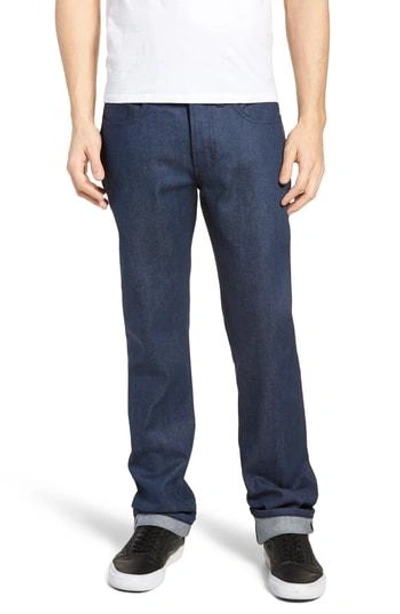 Naked And Famous Weird Guy Slim Fit Jeans In Workmans Blue