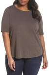 Eileen Fisher Crewneck Tee In Rye