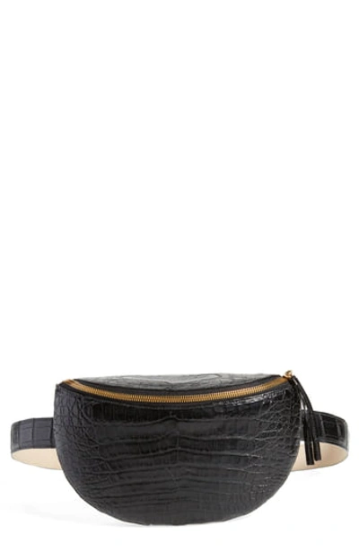 Nancy Gonzalez Genuine Crocodile Belt Bag - Black