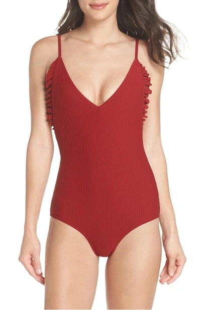 Made By Dawn Butterfly One-piece Swimsuit In Root Rib
