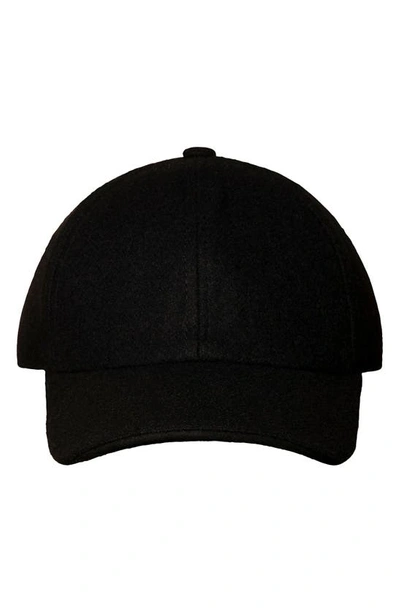 Eton Gray Wool Baseball Cap In Black