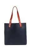 Otaat/myers Collective Square Tote Bag In Navy/brick