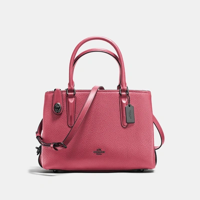 Coach Brooklyn Carryall 28 In Rouge/dark Gunmetal