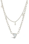 Sterling Forever Bellamy Multistrand Necklace In Silver