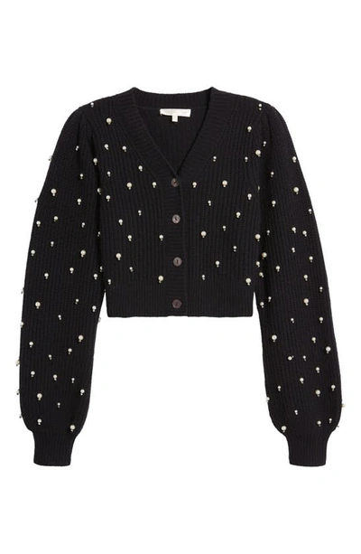 Loveshackfancy Frances Cardigan In Black, Women's At Urban Outfitters