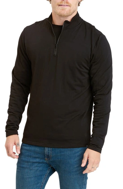 Threads 4 Thought Kace Quarter Zip Pullover In Black