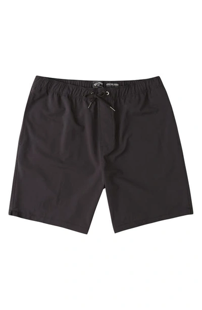 Billabong Surftrek Elastic Waist Shorts In Black