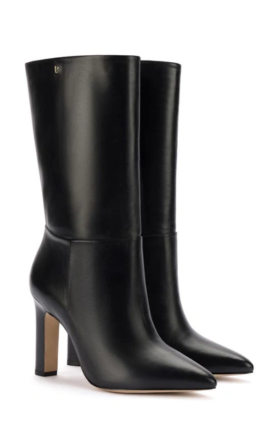 Larroude Cindy Pointed Toe Boot In Black