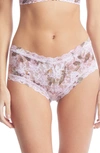 Hanky Panky Print Lace Boyshorts In Antique Lily