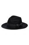 Nordstrom Short Brim Wool Panama Hat In Black Combo