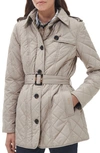 Barbour Tummel Belted Quilted Jacket In Light Trench/ Classic