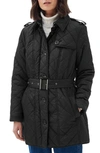 Barbour Tummel Belted Quilted Jacket In Black/classic