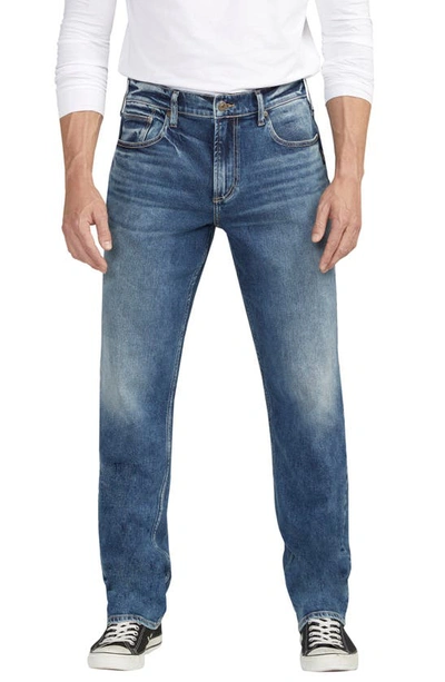 Silver Jeans Co. Eddie Athletic Fit Tapered Jeans In Indigo