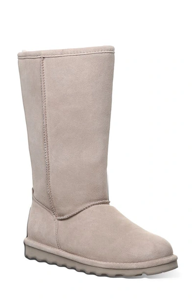 Bearpaw Elle Tall Genuine Shearling Lined Suede Winter Boot In Grey