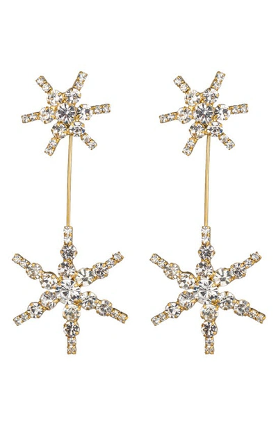 Eye Candy Los Angeles North Star Statement Drop Earrings In Gold