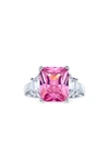 Bling Jewelry Baguette Cz Engagement Ring In Pink