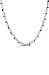 Delmar Double Strand Necklace In Silver Multi-color