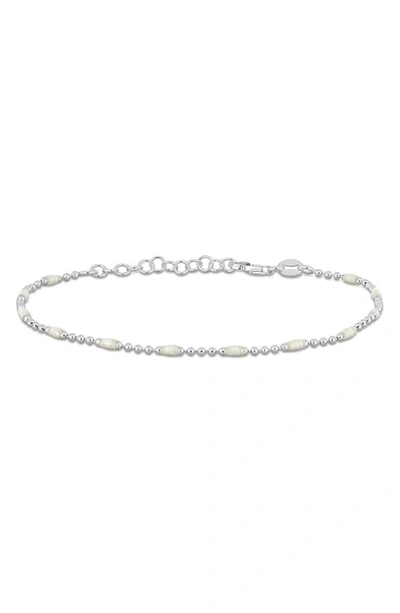 Delmar Enamel Station Ball Chain Link Bracelet In Metallic