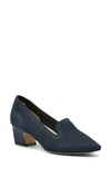 Adrienne Vittadini Fang Pointed Toe Pump In Navy