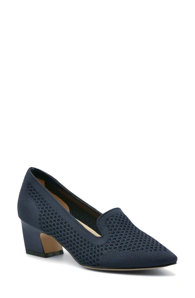 Adrienne Vittadini Fang Pointed Toe Pump In Navy