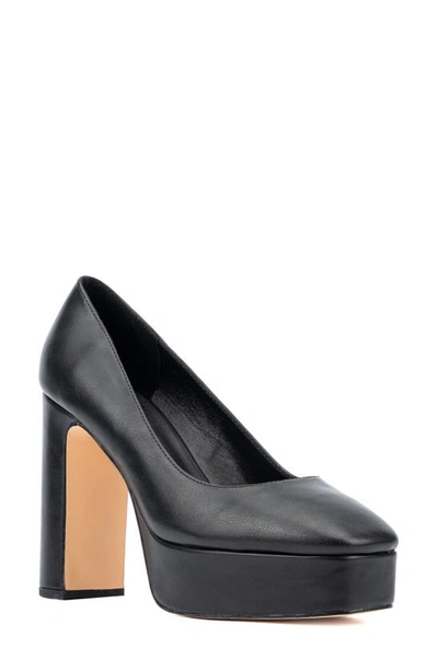 New York And Company Ryla Block Heel Platform Pump In Black