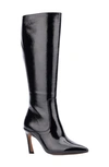 New York And Company Krystelle Knee High Boot In Black Patent