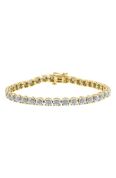 Effy Two-tone Diamond Tennis Bracelet In Silver