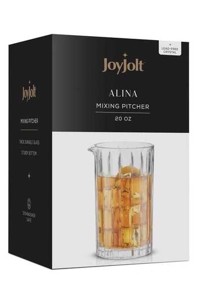 Joyjolt Alina Ribbed Cocktail Pitcher In Clear