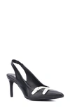 New York And Company Sutton Slingback Pump In Black/ White