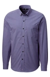 Cutter & Buck Anchor Gingham Tailored Fit Long Sleeve Shirt In Multi