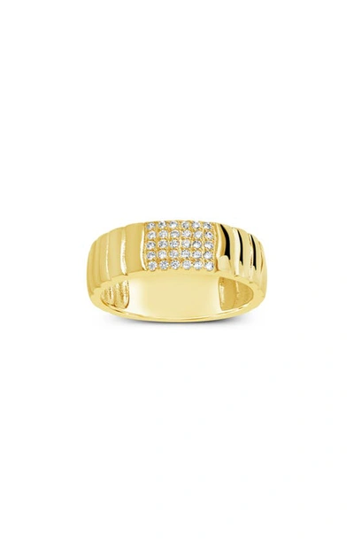 Sterling Forever Riley Pavé Cz Ring In Gold