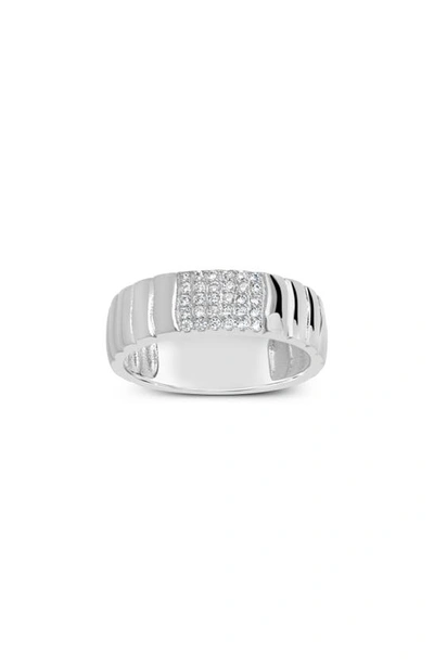 Sterling Forever Riley Pavé Cz Ring In Silver