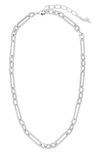 Sterling Forever Carmen Chain Necklace In Silver