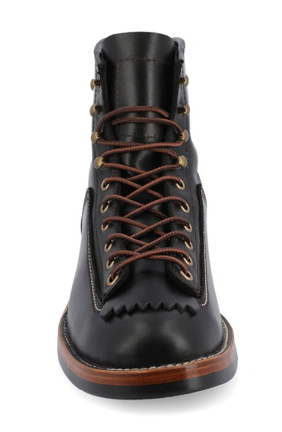 Taft Leather Lug Sole Boot In Black