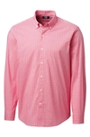 Cutter & Buck Soar Classic Fit Windowpane Check Shirt In Pink