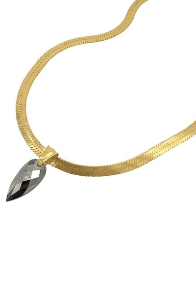 Adornia Fine Pyrite Pendant Necklace In Gold