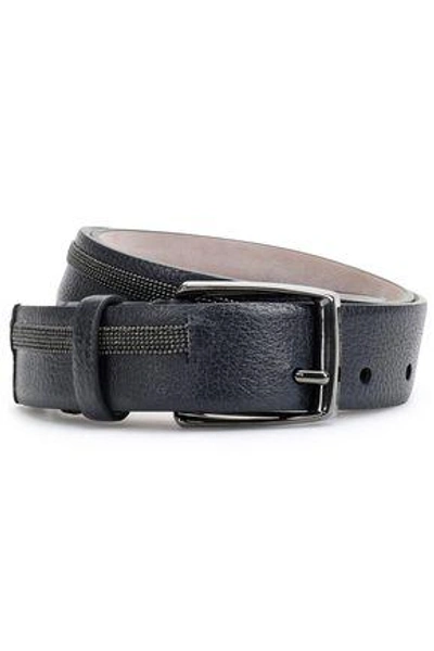 Brunello Cucinelli Woman Leather Belt Midnight Blue