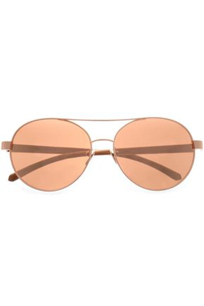 Linda Farrow Aviator-style In Rose Gold