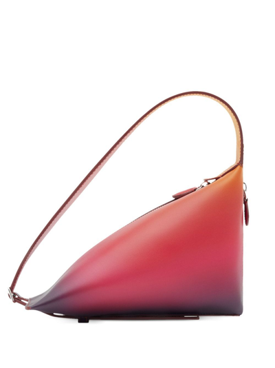 Courrèges Red The One Dégradé Leather Shoulder Bag In I003_degrade Sunset