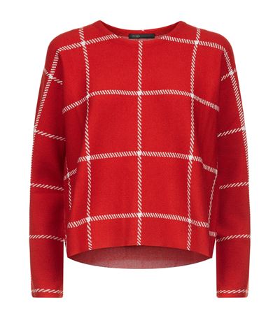 Maje Mademoise Check Sweater | ModeSens