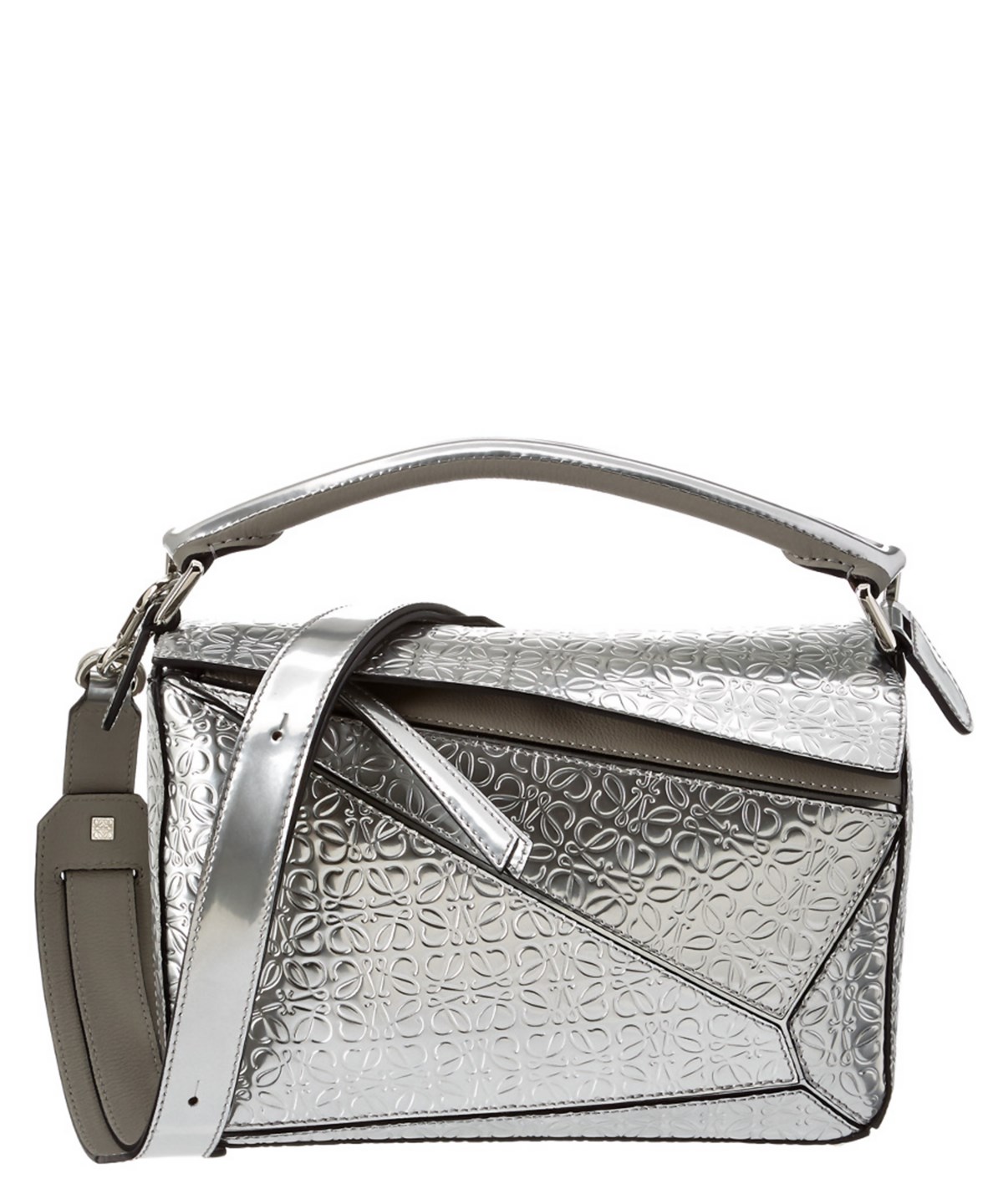 loewe silver puzzle bag