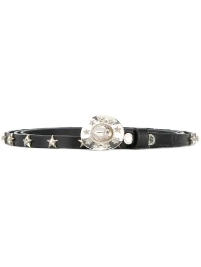 Takahiromiyashita The Soloist Cowboy Hat Buckle Belt With Star Studs - Black