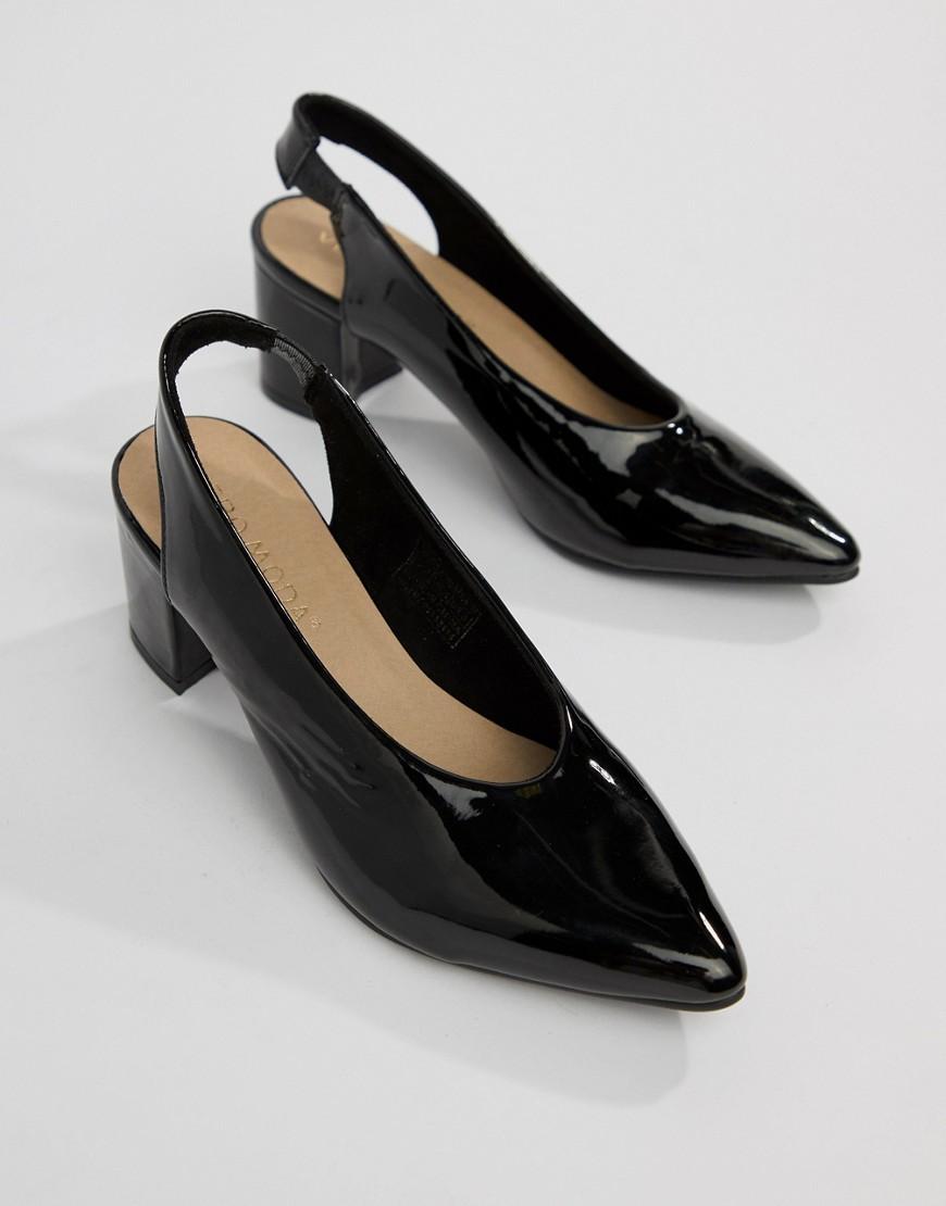 Vero Moda Patent Sling Back Shoes - Black | ModeSens