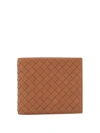 Bottega Veneta Intrecciato Bi-fold Leather Wallet In Tan