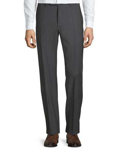 Incotex Benson Five-pocket Standard-fit Techno Wool Trousers In Dark Gray