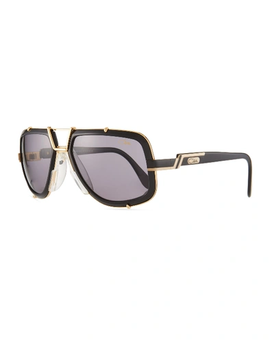 Cazal Men's 61mm Square Acetate/metal Aviator Sunglasses